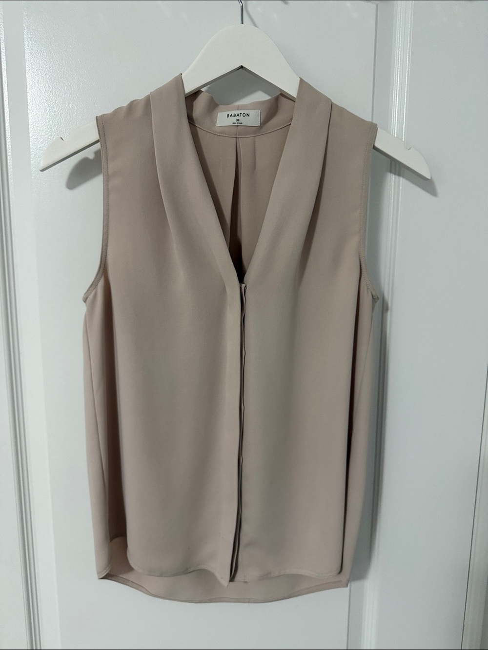Babaton Taupe Sleeveless V-Neck Cami